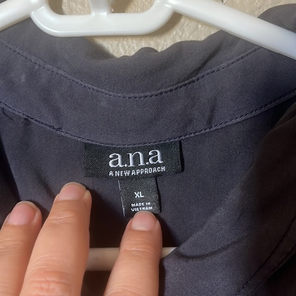 A.N.A Black Tie Dye Top sz XL - Picture 2 of 6